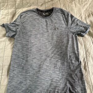 Under Armour Threadborne Gray Short Sleeve Tee Classic Crew Neck